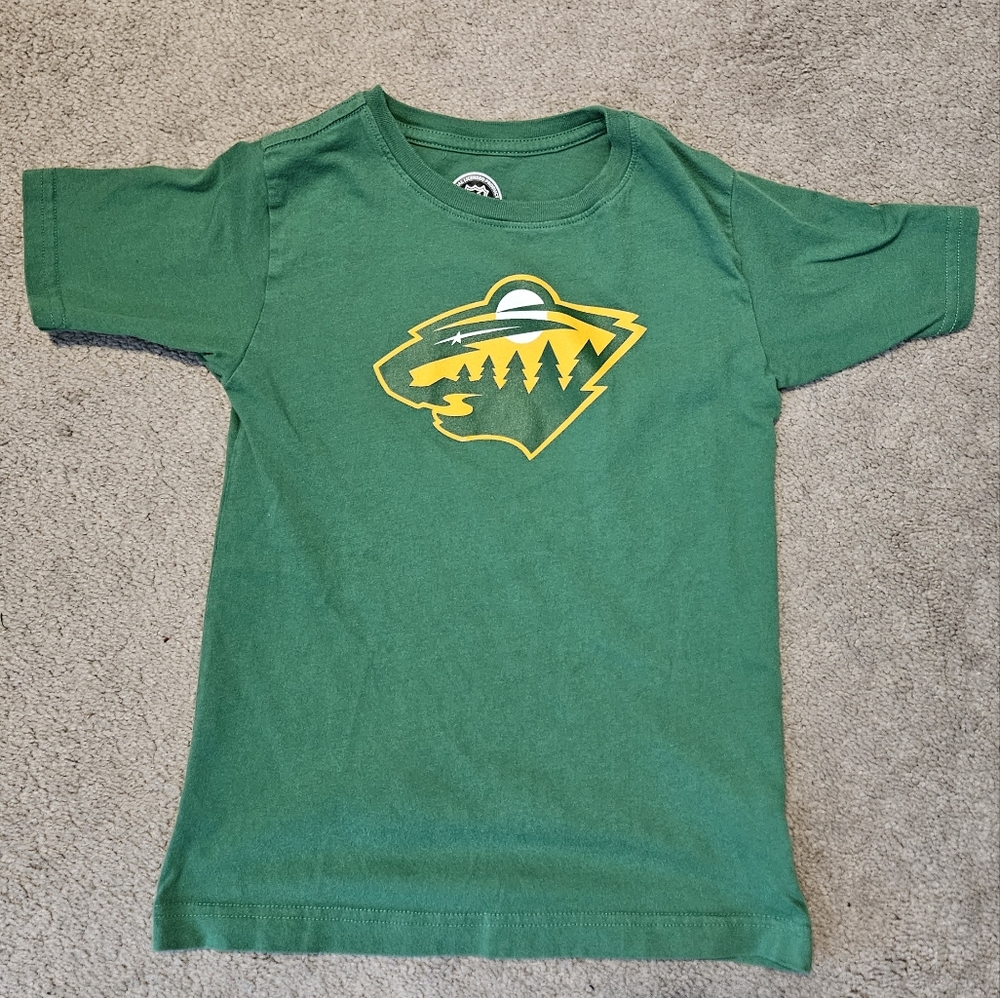 Nhl Minnesota Wild Boys Short Sleeve Alternate Logo T-shirt Green
